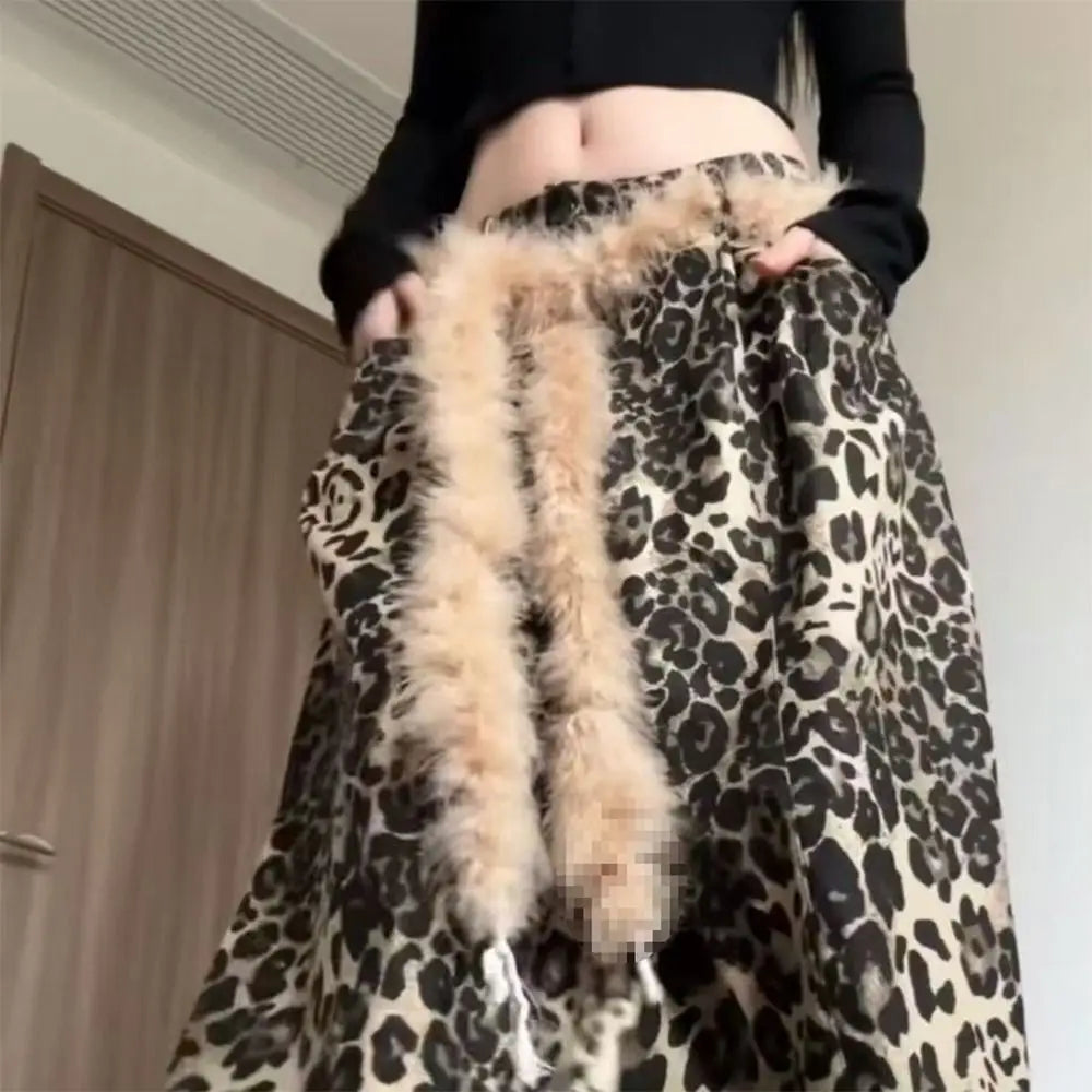 Y2K Punk Plush Fur Belt - Soft Fluffy Waist Chain for Hip Hop & Street Style Belt LUNARITY GARAGE