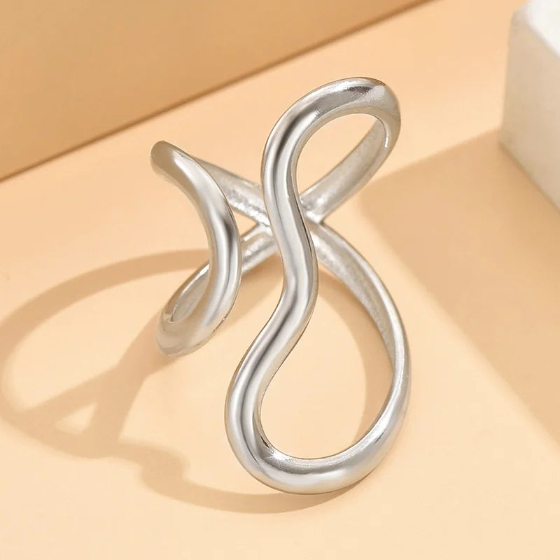 3Pcs/Set Vintage Gold Water Drop Rings | Adjustable Geometric Open Rings for Women ring LUNARITY GARAGE Silver-2