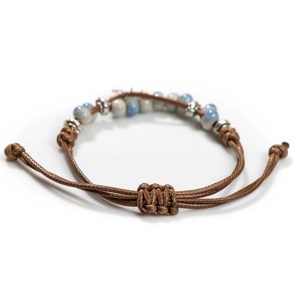 Handmade Butterfly Ceramic Cracked Ice Vintage Adjustable Bracelet bracelets LUNARITY GARAGE