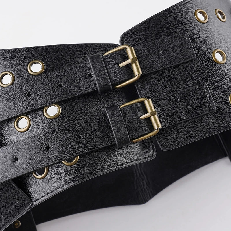 Vintage Exaggerated Western PU Leather Belt belt LUNARITY GARAGE   