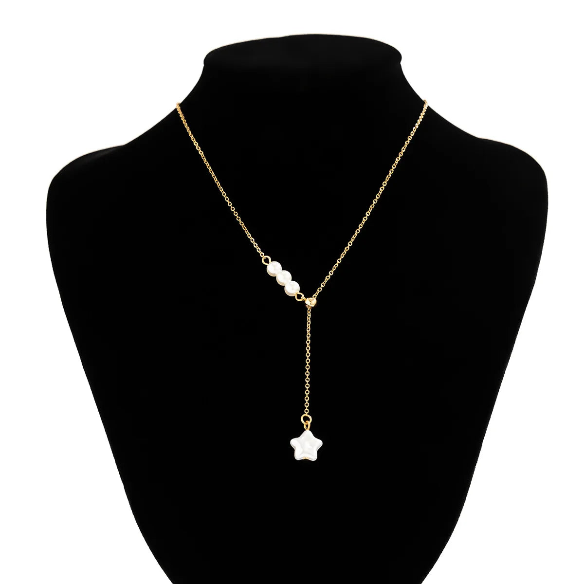 Five-Pointed Star Pearl Tassel Necklace Necklace LUNARITY GARAGE
