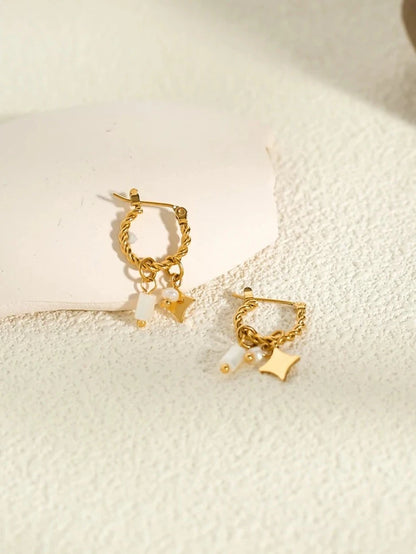 Golden Enchantment Hoops Earrings earrings LUNARITY GARAGE   
