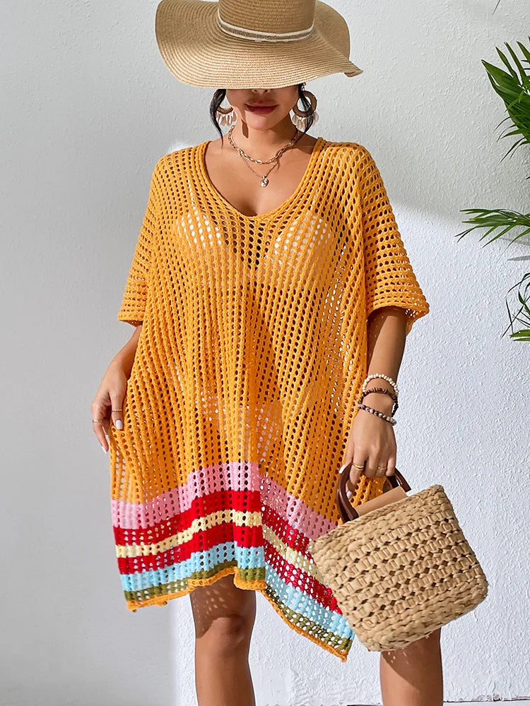 Bohemian Rhapsody: The Oversized Patchwork Beach Cover-Up cover ups LUNARITY GARAGE