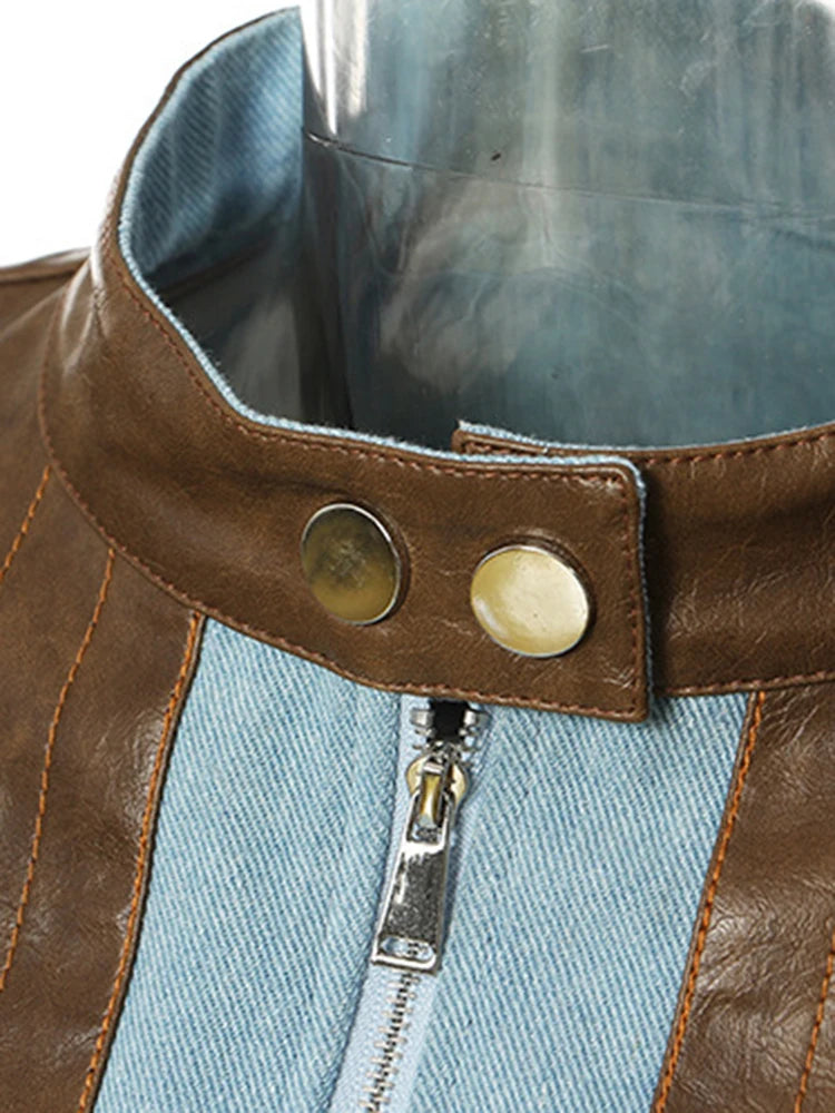 PU Leather Stand Collar Vintage Jacket Jackets Lunarity Garage
