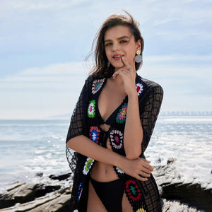 Crochet Bat Sleeve Beach Cardigan Cover-Up covers up LUNARITY GARAGE