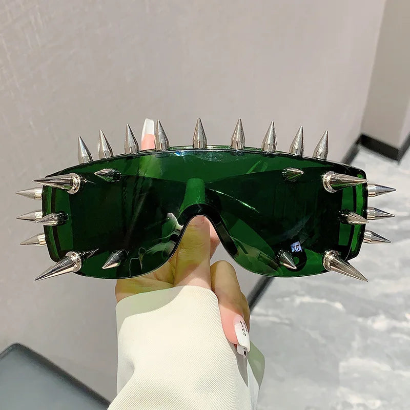 Cyberpunk Demon Metal Rivet Sunglasses Sunglasses Lunarity Garage