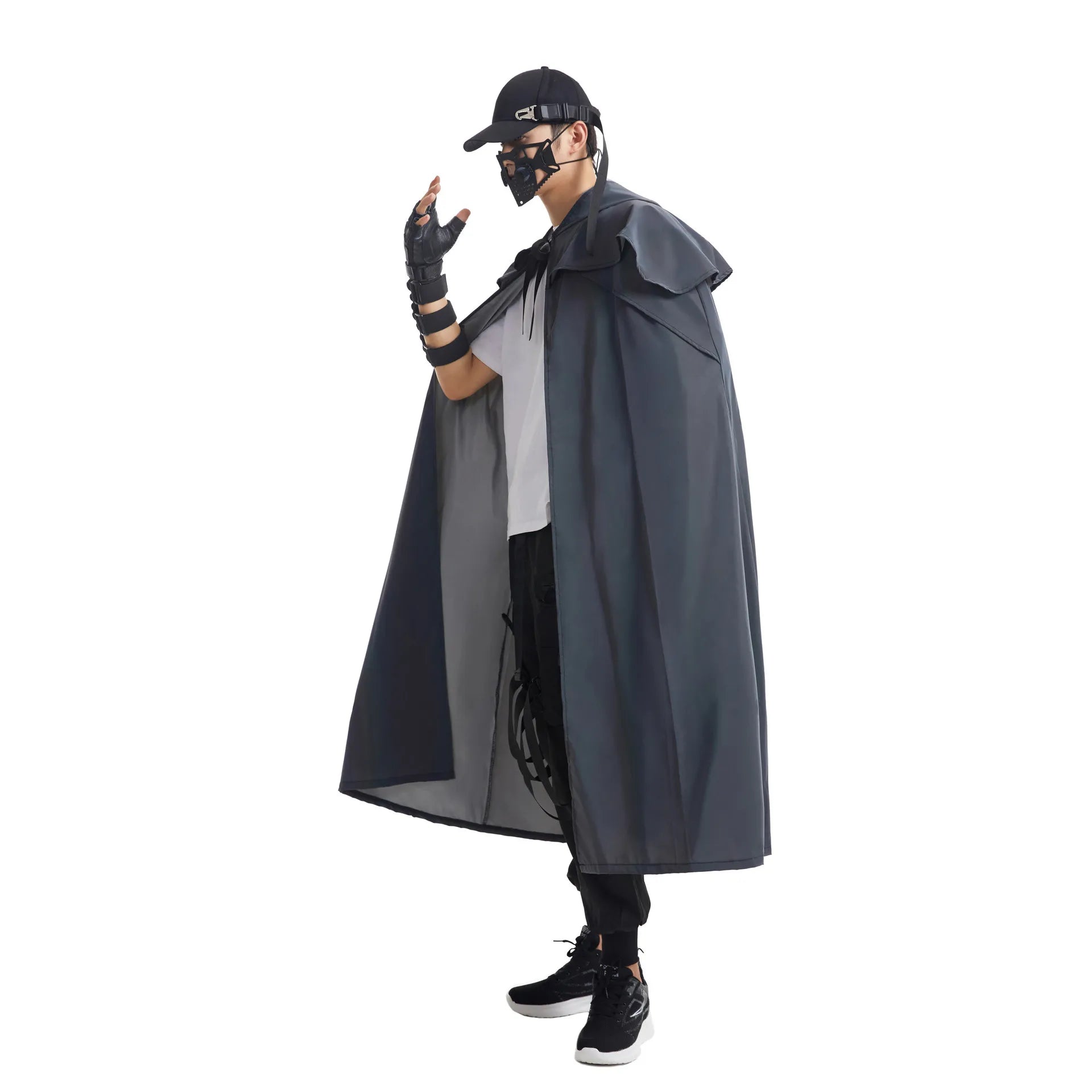 X-Long Reflective Hooded Cape – Unisex Festival & Cosplay Statement Piece Ponchos Lunarity Garage