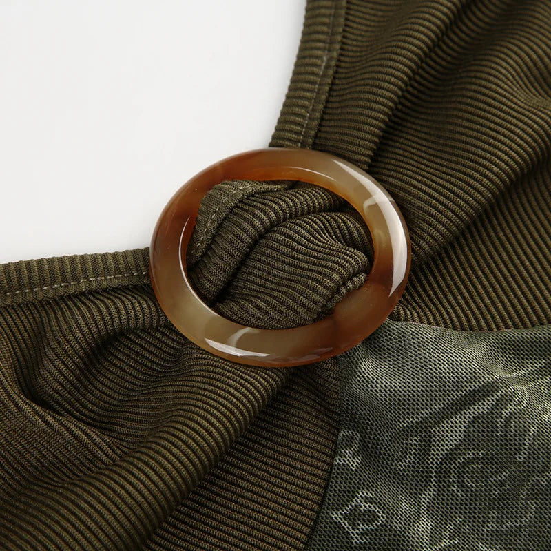 Boho Vintage Mesh Patchwork Crop Top crop top Lunarity Garage