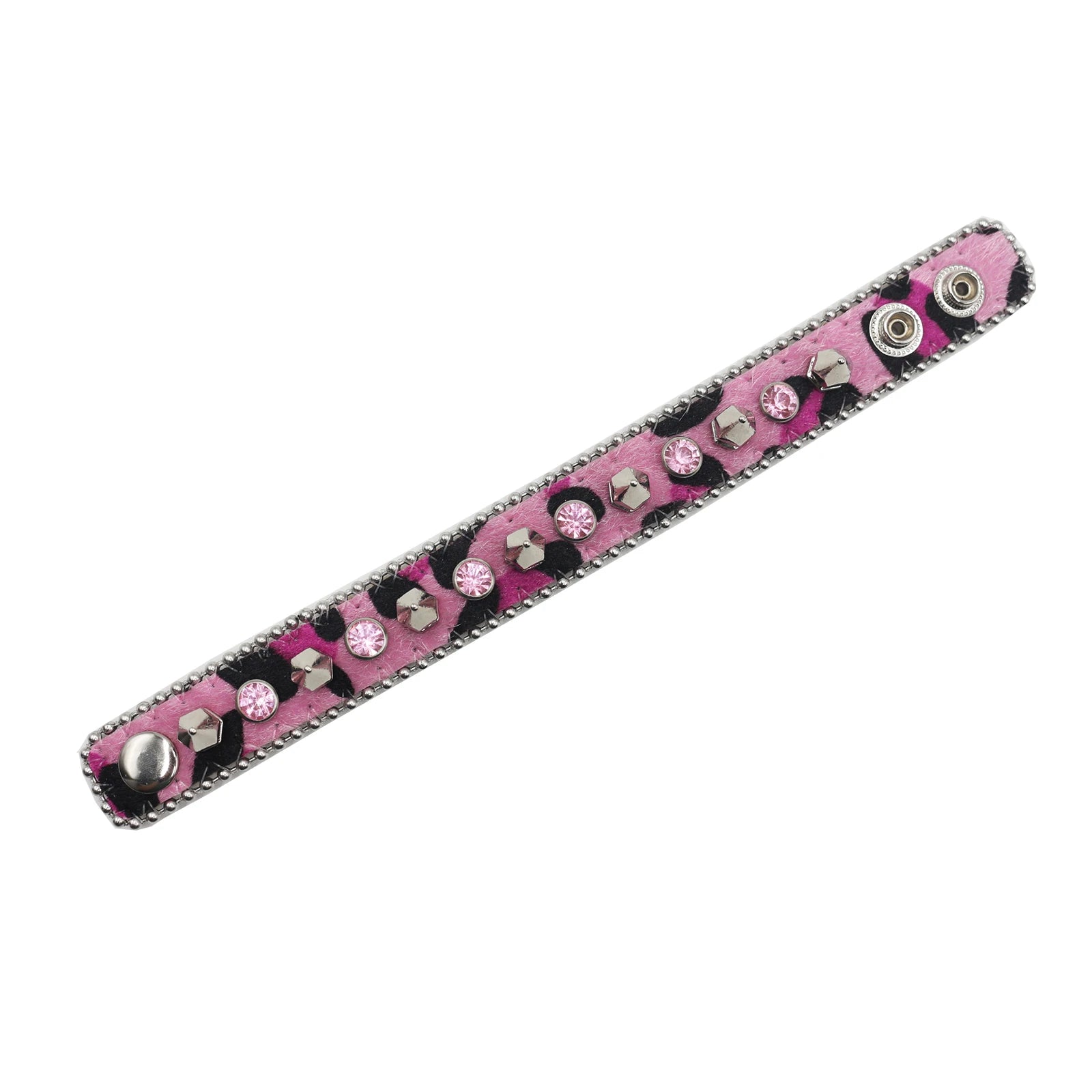 Rhinestone Y2K Bracelet – Unisex PU Leather Statement Jewelry Bracelets LUNARITY GARAGE