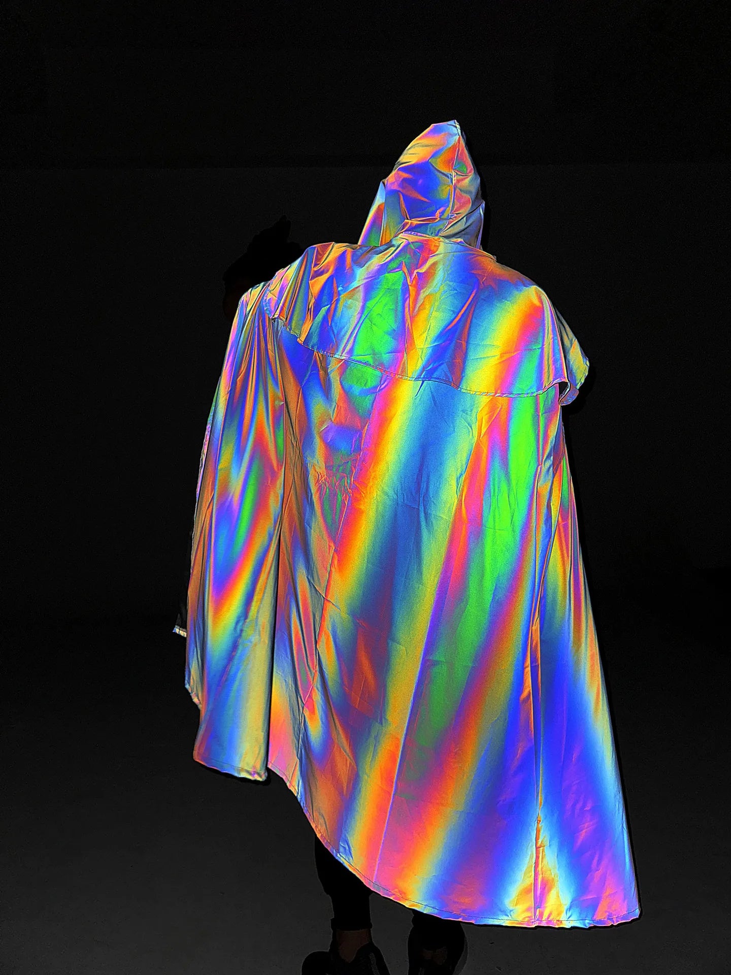 X-Long Reflective Hooded Cape – Unisex Festival & Cosplay Statement Piece Ponchos Lunarity Garage