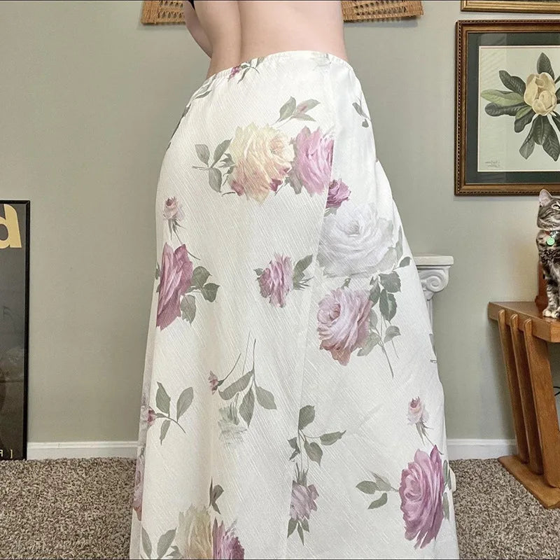 Elegant Printed High Waist Maxi Skirt – Chic & Timeless Skirts LUNARITY GARAGE