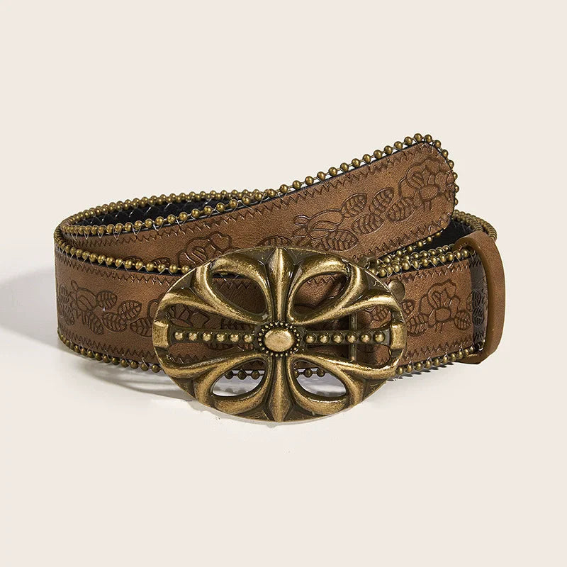 High Quality Punk Y2K Corset Belt - Designer Black PU Leather Waistband for Women Belt LUNARITY GARAGE C 105cm