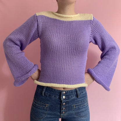 90s Streetwear Color Block Crochet Knit Crop Top – Bold & Trendy crop top Lunarity Garage