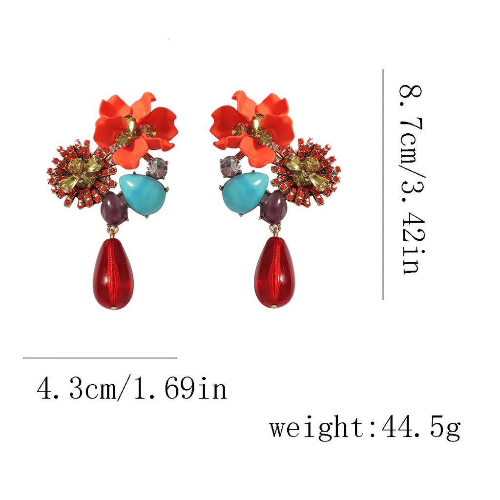 Exaggerated Resin Flower Drop Earrings Earrings Lunarity Garage   
