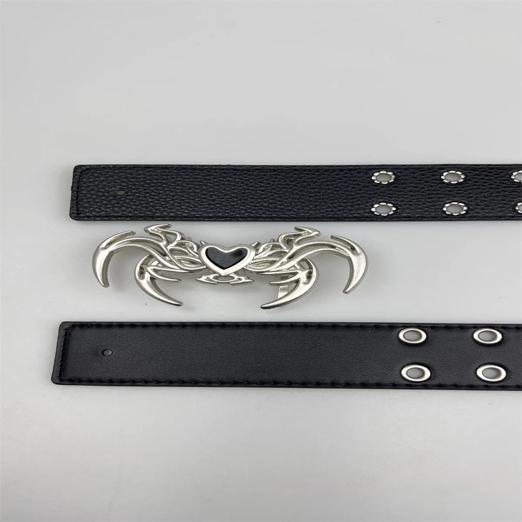 New Punk Embossed Love Belt - Versatile Gothic Style Belt LUNARITY GARAGE