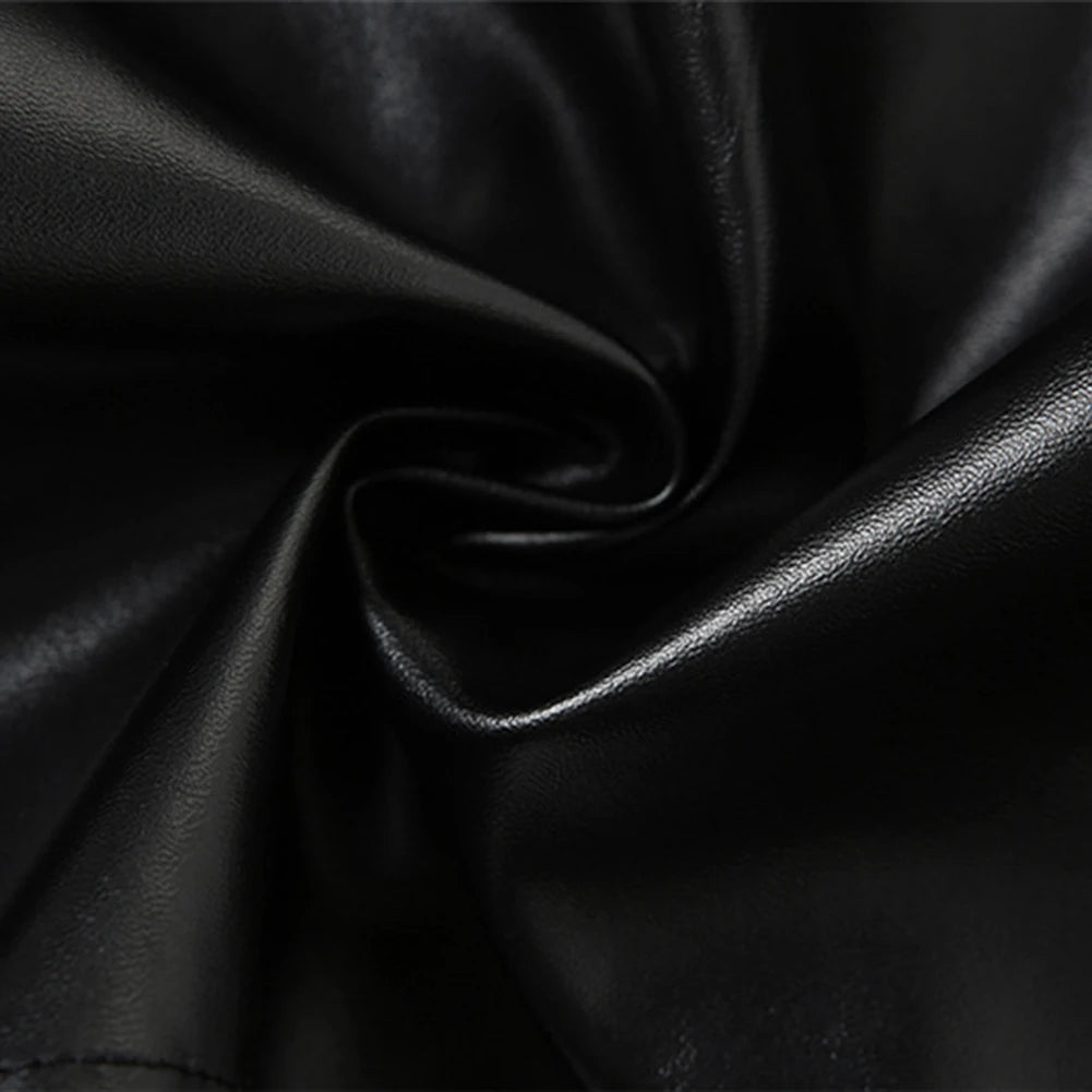 Top Black Leather Party Festival Top top LUNARITY GARAGE