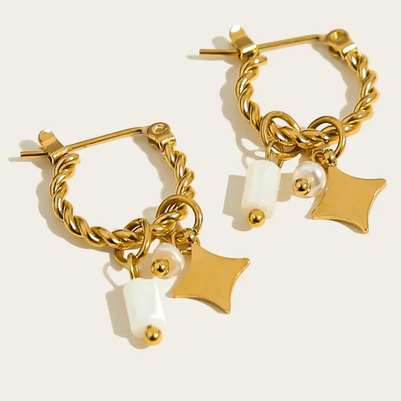 Golden Enchantment Hoops Earrings earrings LUNARITY GARAGE