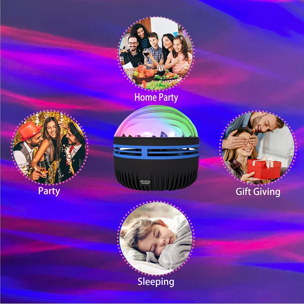 Aurora Starry Galaxy Dreams Northern Glow Night Light Projector LED Starry Sky Atmosphere Lighting Gift Bedside Nightlight Lamp Night Lights LUNARITY GARAGE