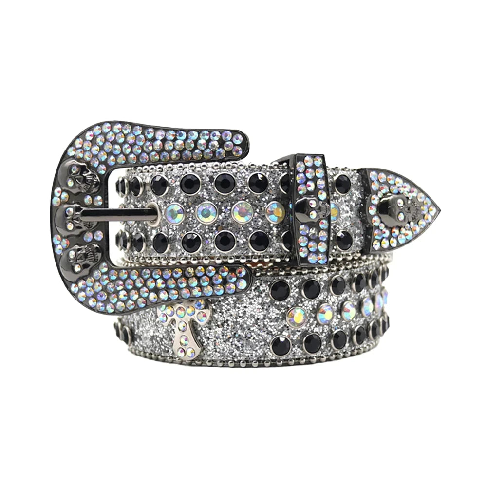 Shine Rhinestone Punk Cowboy Belt - Unisex Y2K Crystal Belt for Jeans & Pants Belt LUNARITY GARAGE