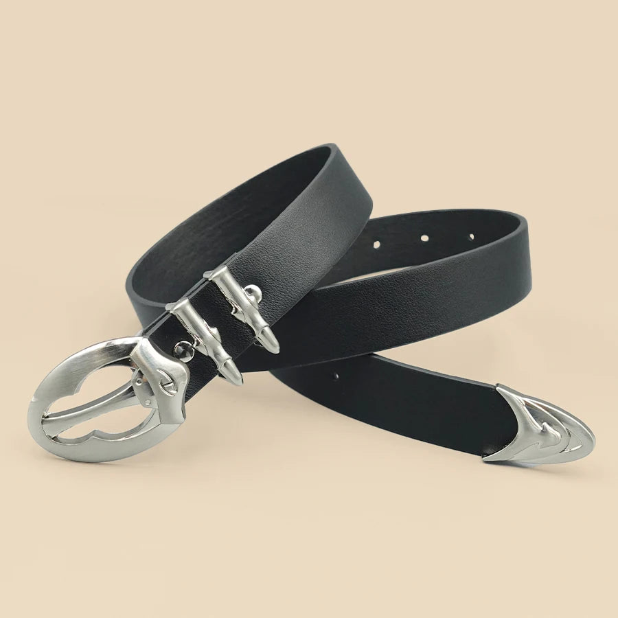 Y2K Rivet Punk Wide Belt - Personalized Multi-Functional PU Leather Waistband Belt LUNARITY GARAGE