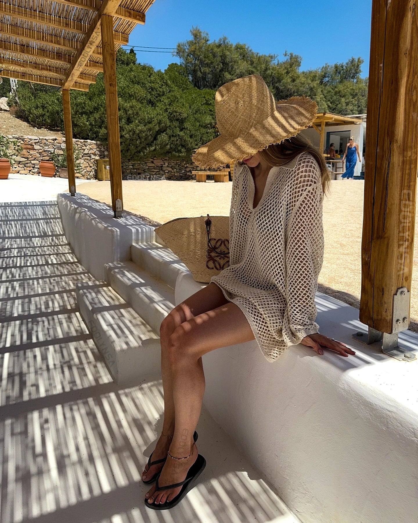 Embrace Bohemian Chic: The Solid Knit Mini Beach Dress covers up LUNARITY GARAGE