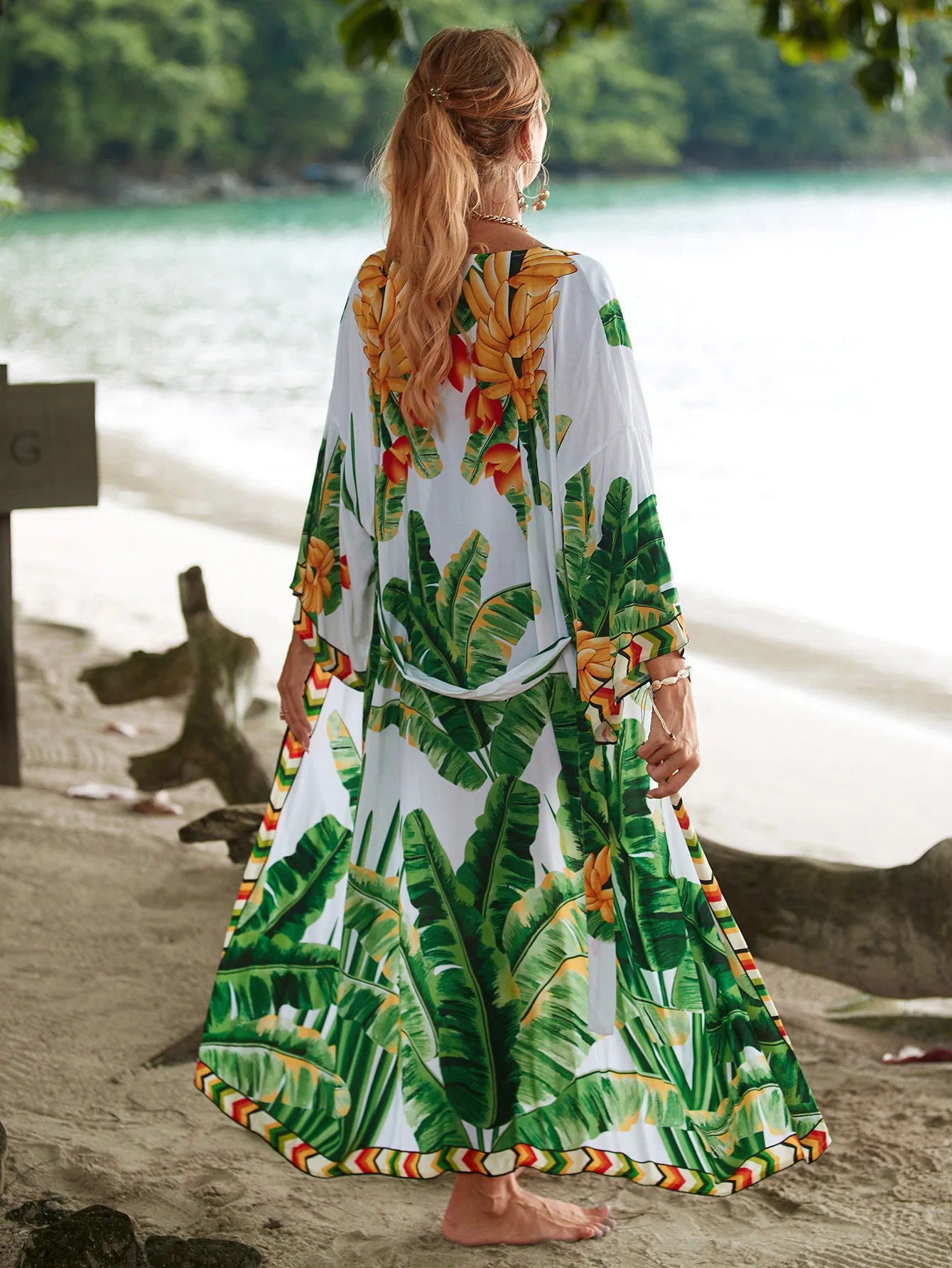The Africa Printed Beach Kimono Cover-Up kimonos LUNARITY GARAGE