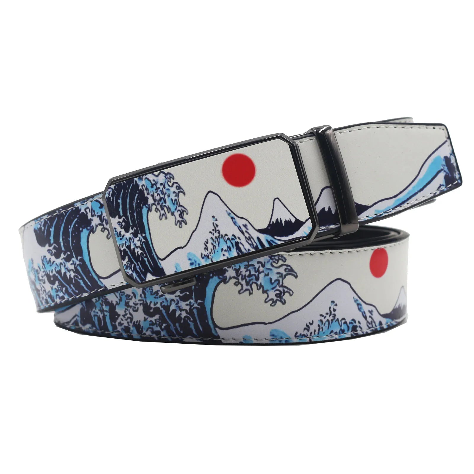 Elegant Hip Hop Automatic Buckle Belt – Luxury Vintage Print (3.5cm) belt LUNARITY GARAGE