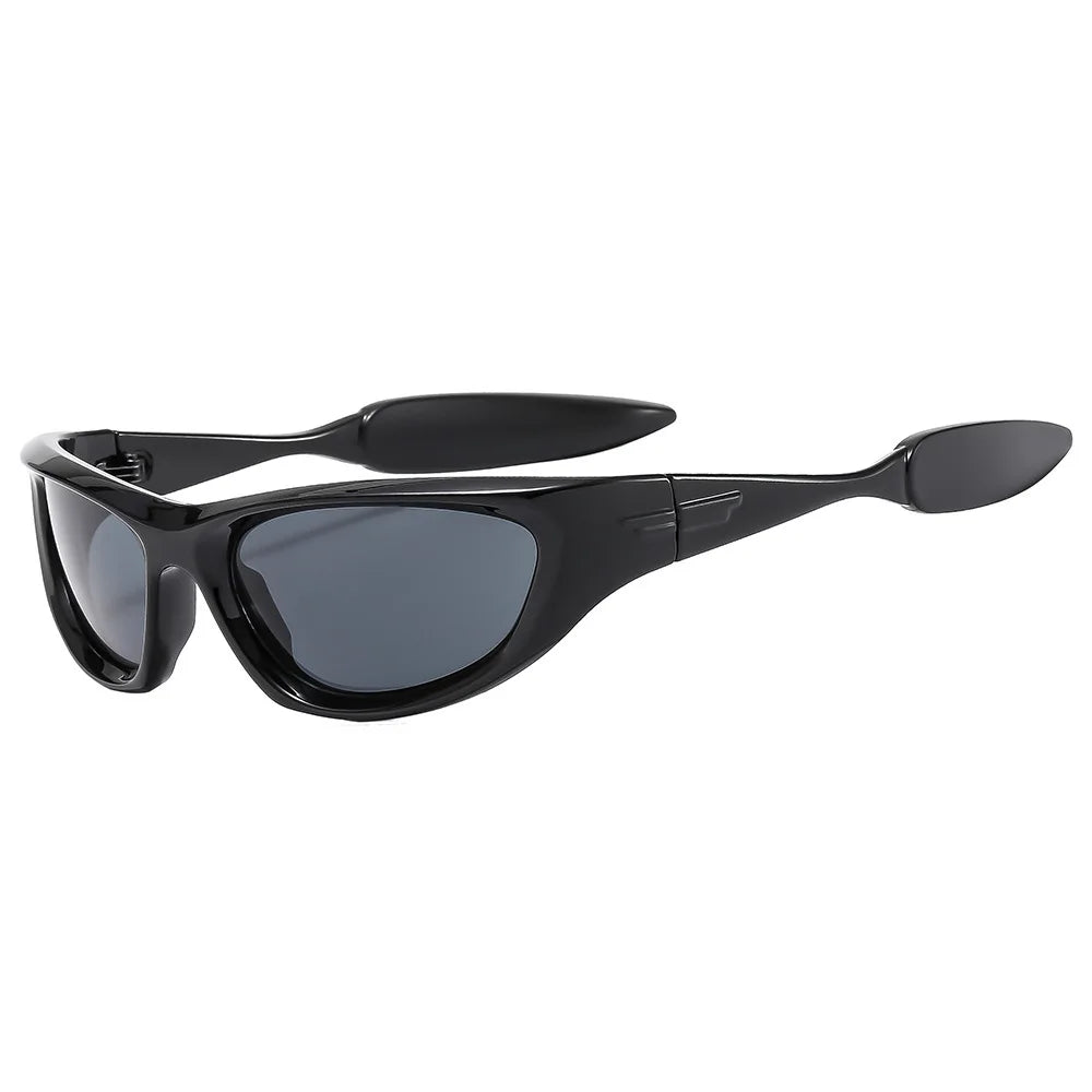 Y2K Luxury Designer Mirror Shades Sunglasses Sunglasses Lunarity Garage Black Black  
