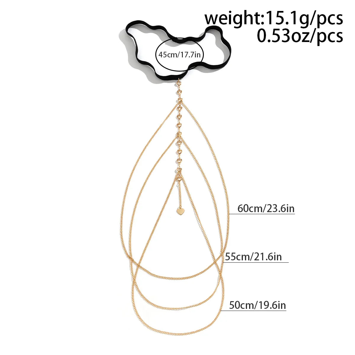 Customizable Summer Multi-Layer Heart Tassel Leg Chain leg Chain LUNARITY GARAGE