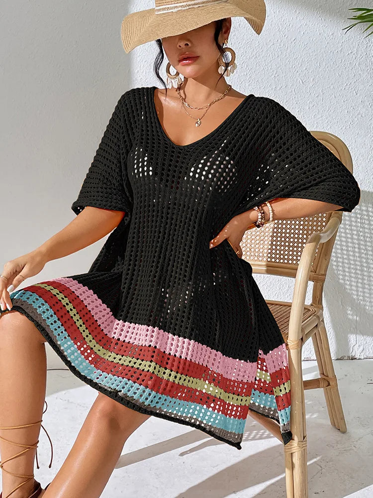 Bohemian Rhapsody: The Oversized Patchwork Beach Cover-Up cover ups LUNARITY GARAGE