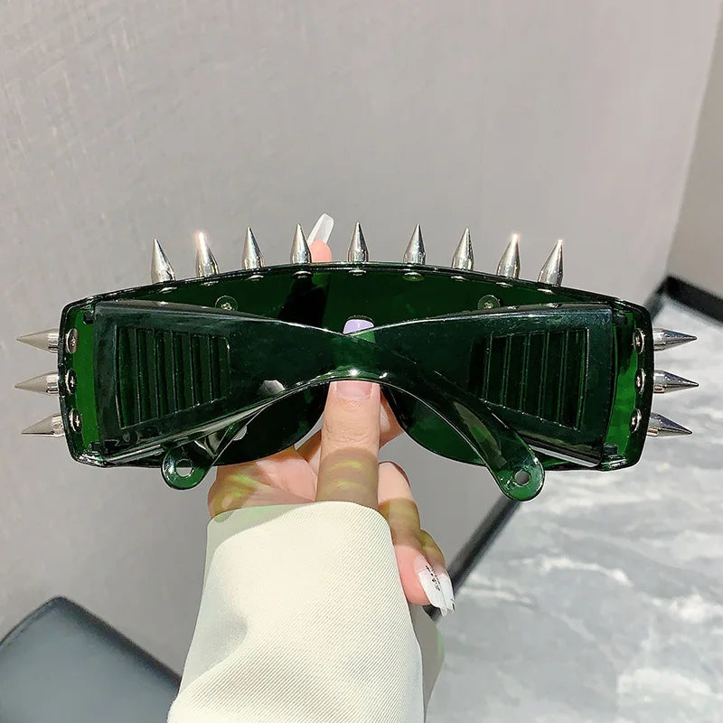 Cyberpunk Demon Metal Rivet Sunglasses Sunglasses Lunarity Garage