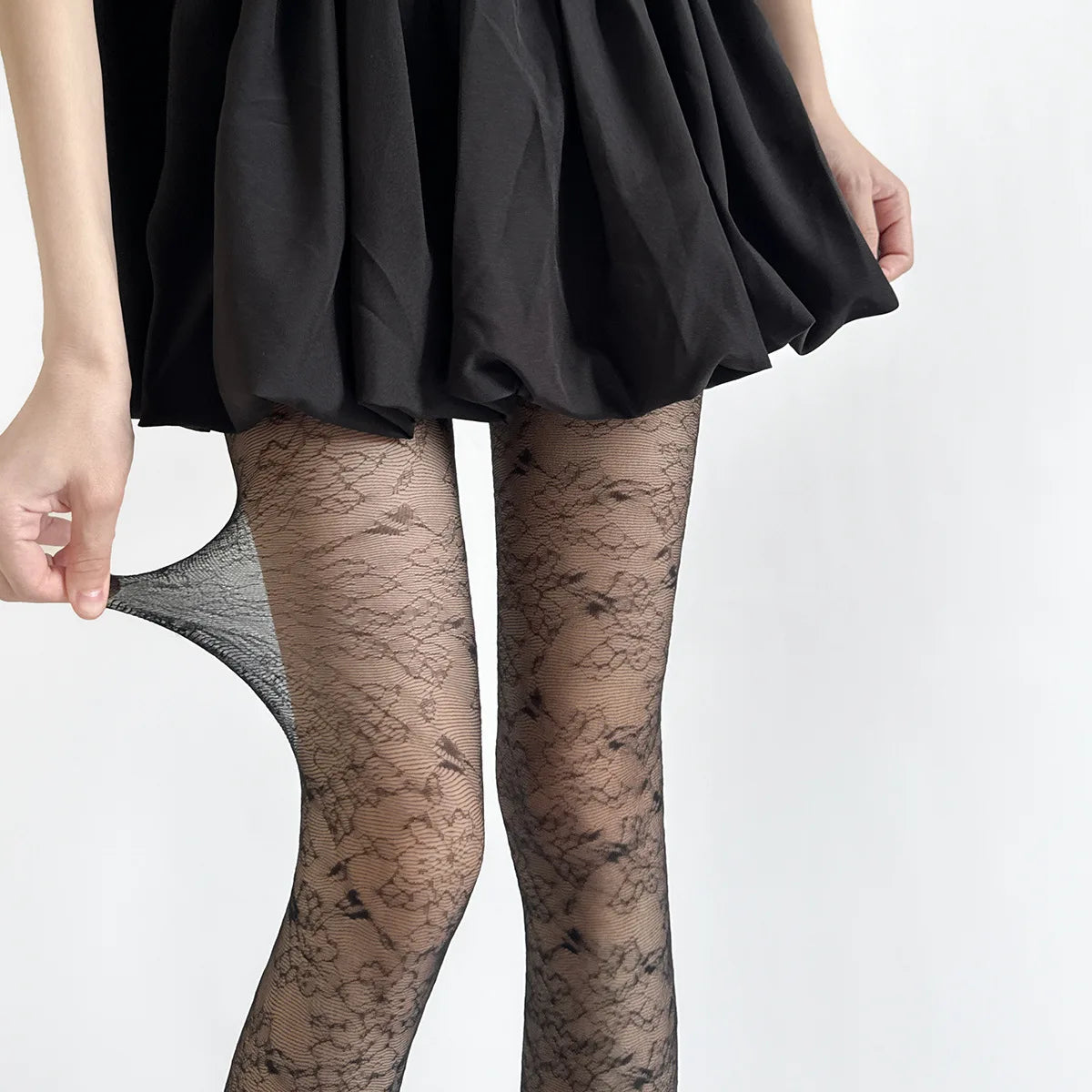 Women Lace Floral Mesh Fishnet Pantyhose – Slim Sheer Tights