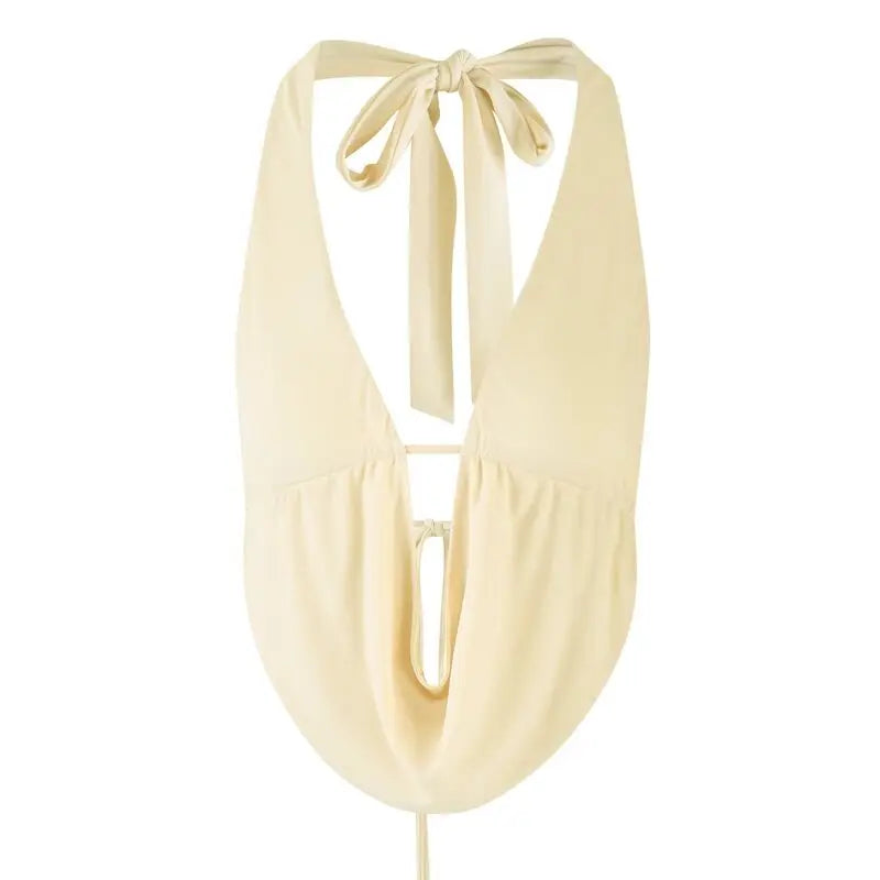 Sexy Open Back Sleeveless Tank Top - Neck Tie Slim Fit Y2K Style Tank top LUNARITY GARAGE