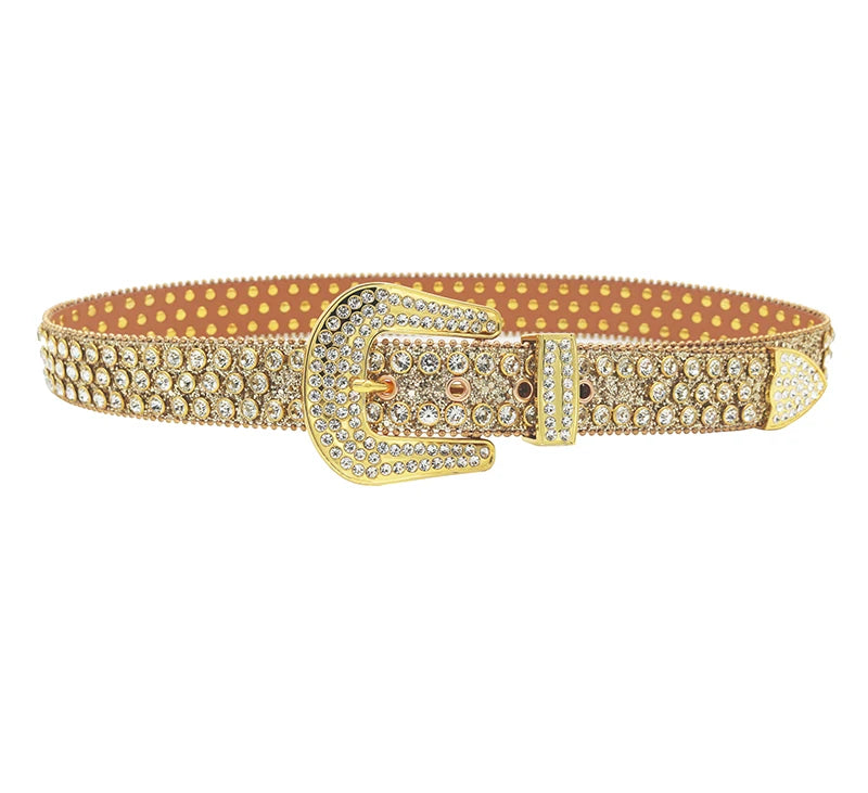 Luxury Rhinestone Western Belt – Crystal Studded Cowboy & Cowgirl Style belt LUNARITY GARAGE