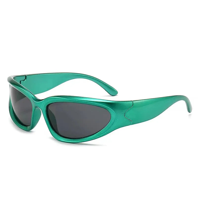 Y2K Sports Punk Square Sunglasses – Designer UV400 Mirror Shades for Women & Men Sunglasses Lunarity Garage C1