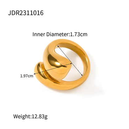 18K Gold Plated Chic Stainless Steel Ring ring LUNARITY GARAGE 5