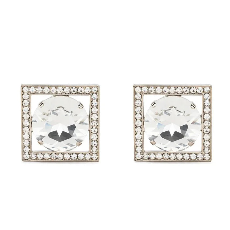 Rhinestone Big Round Stone Drop Earrings Earrings Lunarity Garage   