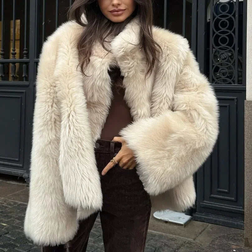 Luxury Faux Fur Jacket – Elegant Cozy Statement Piece jacket LUNARITY GARAGE