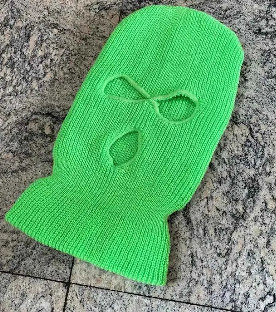 Y2K Ski Mask 3-Hole Knitted Balaclava Balaclavas Lunarity Garage Green