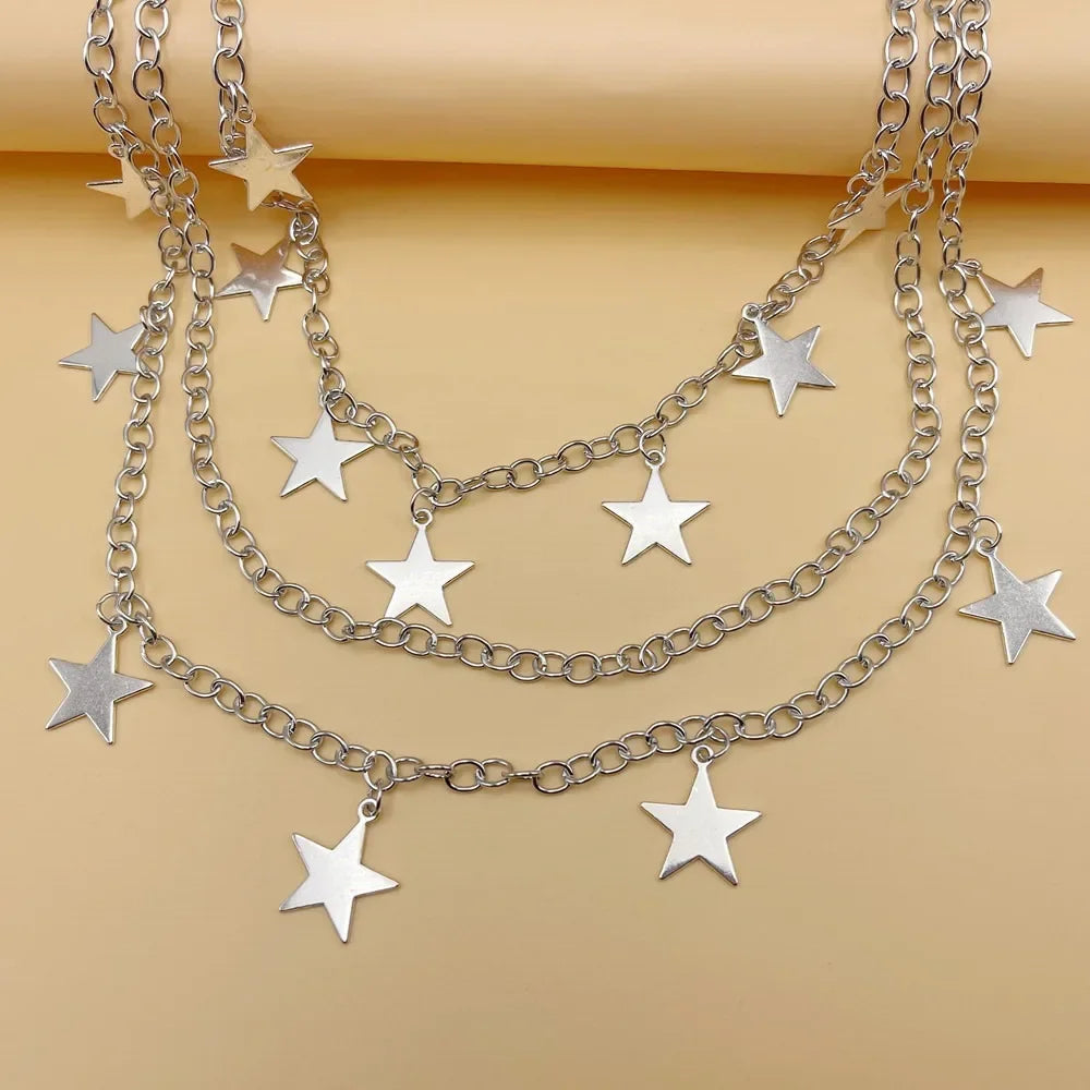 Stars Waist Chain Belt - Trendy Hip Hop Punk Pants Chain Accessory Belt LUNARITY GARAGE