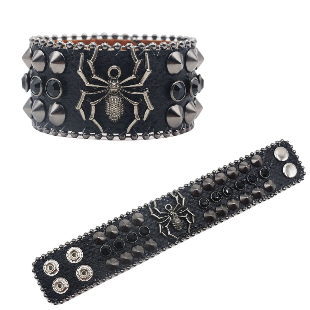 Original Designer Rhinestone Rivet Bracelet – Y2K Unisex Bangle Bracelets LUNARITY GARAGE