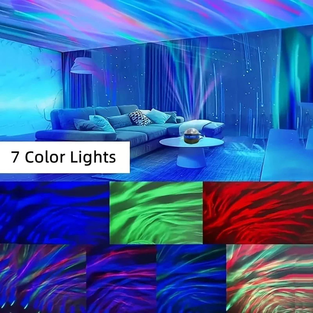 Aurora Starry Galaxy Dreams Northern Glow Night Light Projector LED Starry Sky Atmosphere Lighting Gift Bedside Nightlight Lamp Night Lights LUNARITY GARAGE
