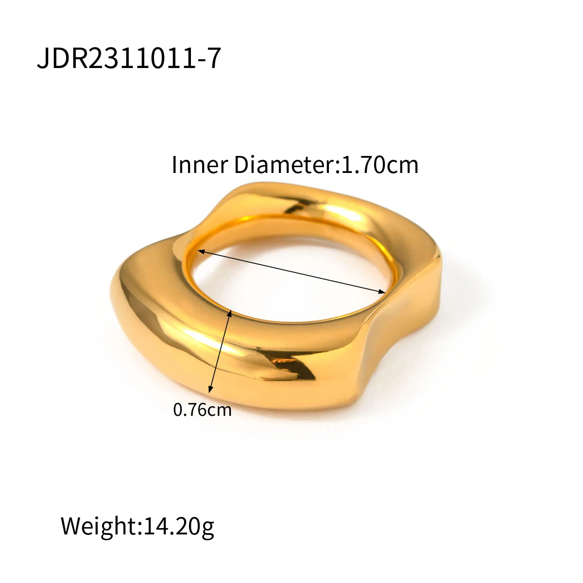 18K Gold Plated Chic Stainless Steel Ring ring LUNARITY GARAGE 3