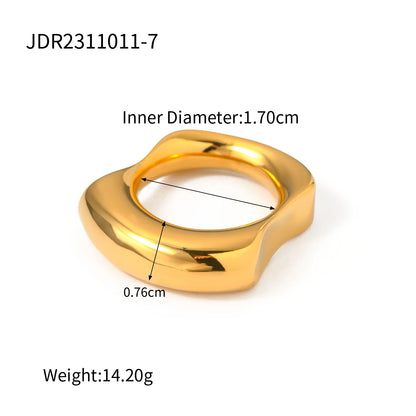 18K Gold Plated Chic Stainless Steel Ring ring LUNARITY GARAGE 3