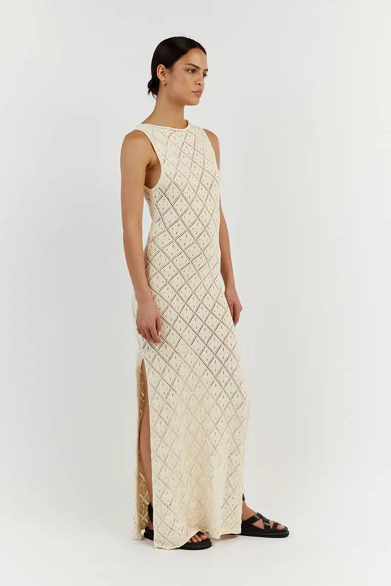The Sexy Cut Out Slit Knit Mesh Maxi Cover-Up cover ups LUNARITY GARAGE