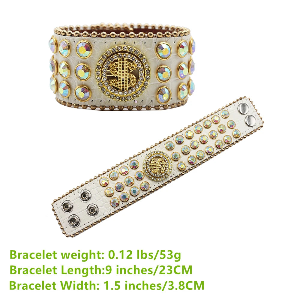 Western Rhinestone Spinner Bracelet Bracelets LUNARITY GARAGE