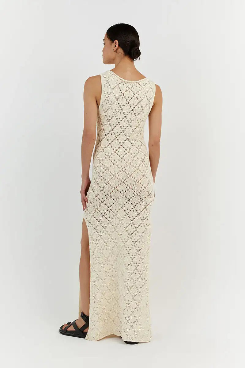 The Sexy Cut Out Slit Knit Mesh Maxi Cover-Up cover ups LUNARITY GARAGE
