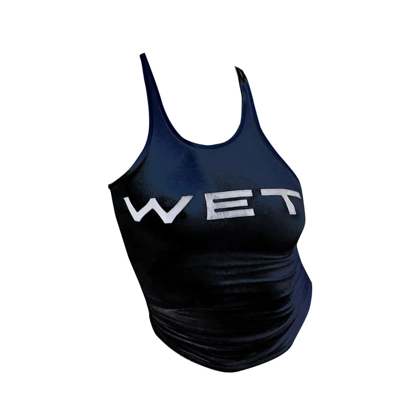 Summer Y2K U-Neck Vest | Streetwear Hip Hop Rock Sports Corset Emo Girls Casual Tank Top Tank top LUNARITY GARAGE Black XS