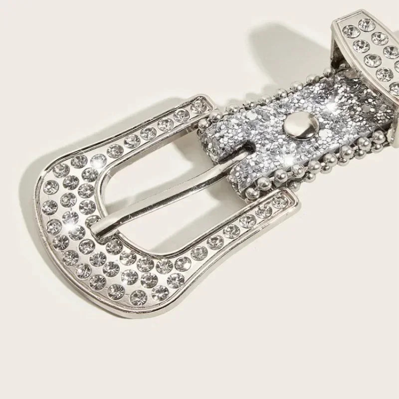 Y2K Punk Rhinestone & Sequin Belt Belt Lunarity Garage   