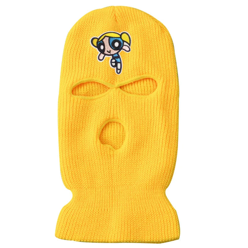 Y2K Ski Mask 3-Hole Knitted Balaclava Balaclavas Lunarity Garage Yellow PPG